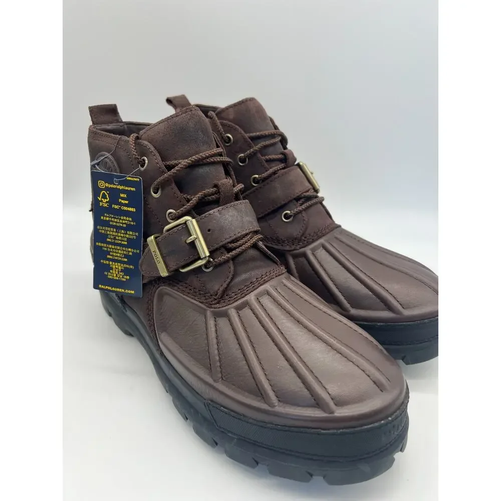 Polo Ralph Lauren Oslo Dark Brown Low Boots HydroGuard Men's 11D NEW